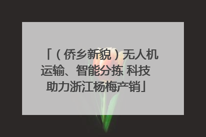 （侨乡新貌）无人机运输、智能分拣 科技助力浙江杨梅产销