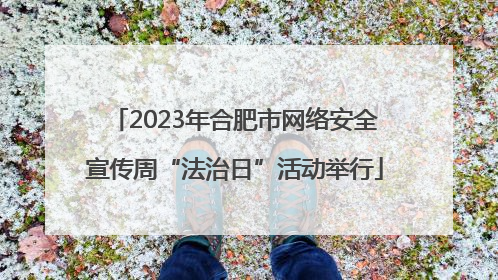 2023年合肥市网络安全宣传周“法治日”活动举行