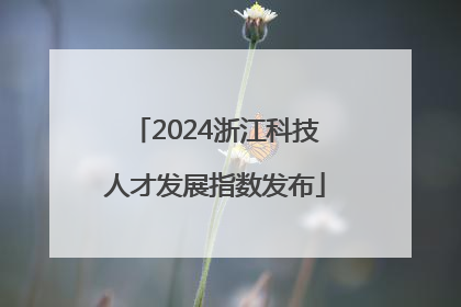 2024浙江科技人才发展指数发布