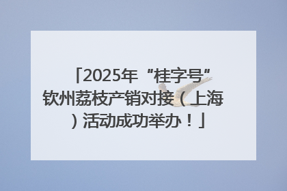 2025年“桂字号”钦州荔枝产销对接（上海）活动成功举办！
