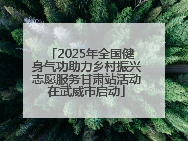2025年全国健身气功助力乡村振兴志愿服务甘肃站活动在武威市启动