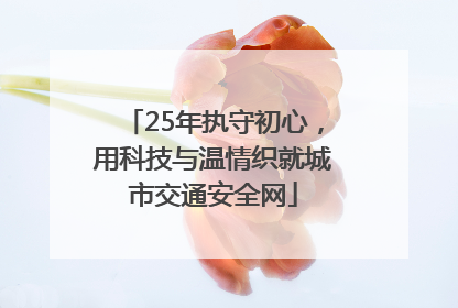 25年执守初心，用科技与温情织就城市交通安全网